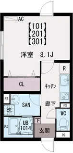 イクシオ島根【3階】の間取り