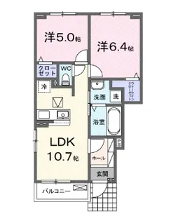 ぺルラ ルーチェ A【1階】の間取り