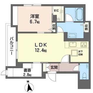 メナージュ四谷【1階】の間取り