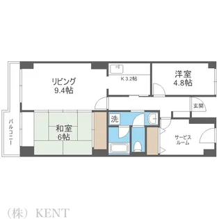 富樫マンション【4階】の間取り