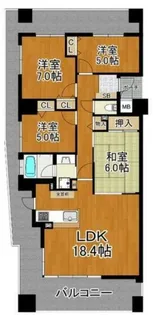 エイルマンション唐津駅前【5階】の間取り