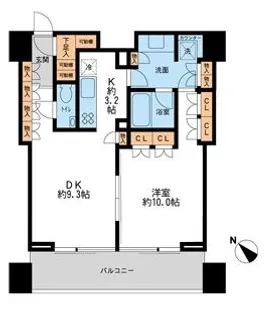 プロスペクトKALON三ノ輪【14階】の間取り