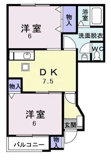 ファースト デューII【1階】の間取り