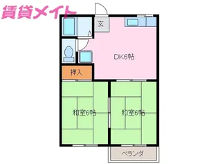 コーポ別名【1階】の間取り