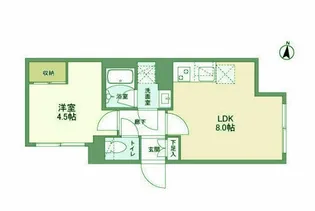 ウェルスクエア西大井【4階】の間取り