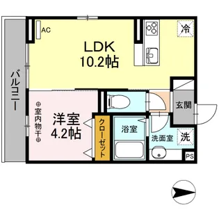 クレールエイワVI【3階】の間取り