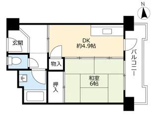 UR花山東【7階】の間取り