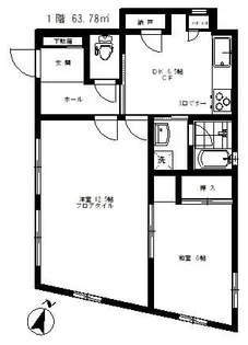 コーポ祐天寺【1階】の間取り