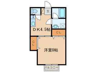 ドゥエ フェリーチェ【1階】の間取り