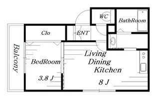 スマイルレジデンス【2階】の間取り