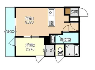 ユイシア大和町【3階】の間取り