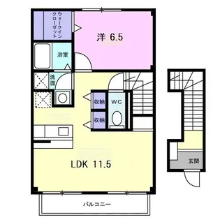 プレイン上峰III【2階】の間取り