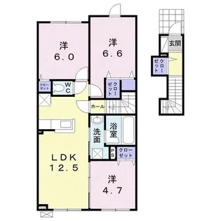 ホワイトシャングリラ【2階】の間取り