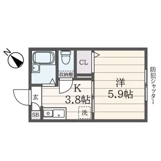 フレグランス壱番館【2階】の間取り