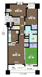サンデュエル鶴岡駅前 403号室【4階】の間取り
