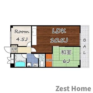 第二武庫之荘ハイム【3階】の間取り