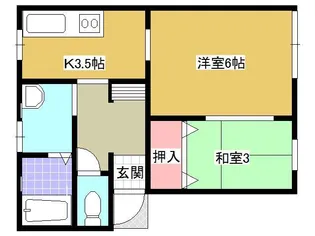 ●コテージ藤【2階】の間取り