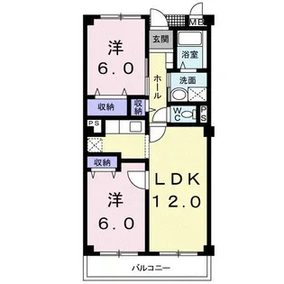 レインボウII【3階】の間取り