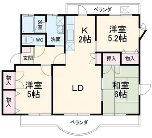 グランドール・ベルI【3階】の間取り