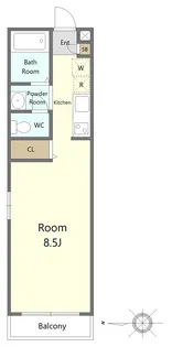 コーポトキワI【1階】の間取り