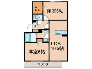 ルポゼミ-ル【3階】の間取り