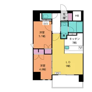 サーティスリー上前津【10階】の間取り