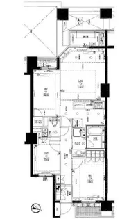 オープンレジデンシア南青山ウエストテラス【2階】の間取り