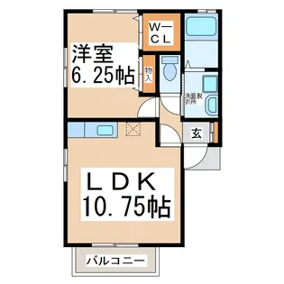 ウィルモア島崎【1階】の間取り