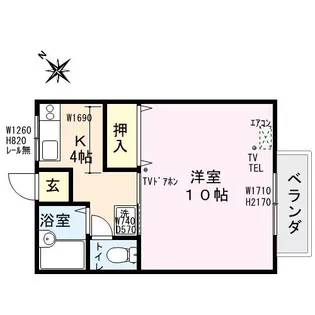 デュークコート末武【2階】の間取り