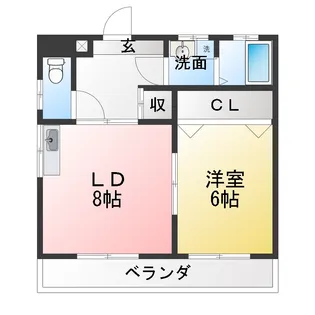 リバティK【1階】の間取り