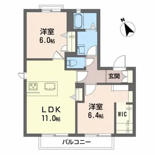 ハピネス不動院 A棟【2階】の間取り
