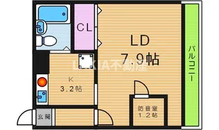 コスモハイツ美章園【4階】の間取り