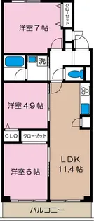 二俣川クリス・コーポ【2階】の間取り