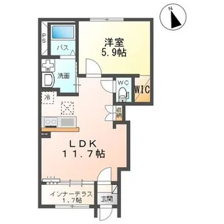 フラッハーニ【1階】の間取り