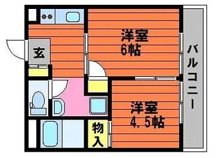 ガーディニアシティII【1階】の間取り