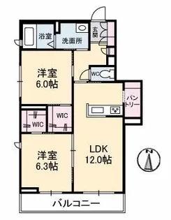 グレースセゾン 樹【2階】の間取り