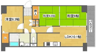 ルネ住之江【14階】の間取り