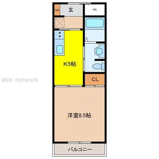 サポートタウン河渡【3階】の間取り