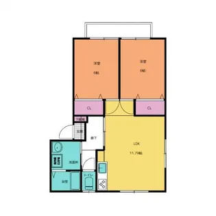 ラ・メゾン桑木場【1階】の間取り