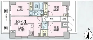 アーバン スカイライン 大宮【10階】の間取り