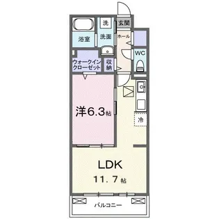ブライトリーフ【1階】の間取り