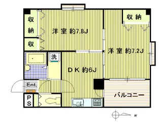 ハーヴェストヒルSUDA【1階】の間取り