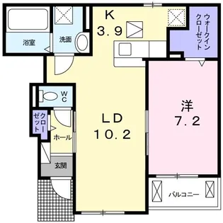 ネオ・クレメント A【1階】の間取り