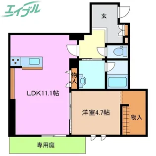 シャーメゾン ラ テラ【1階】の間取り