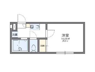 レオパレスクレストNY【1階】の間取り