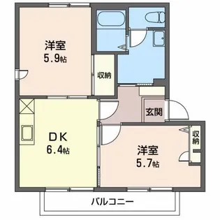 クレセールさくら【2階】の間取り