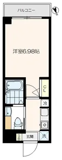 伏見マンション【2階】の間取り