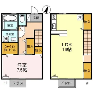 ドゥアンジュ立山の間取り