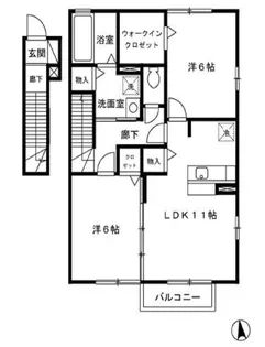 ステラハウス【2階】の間取り