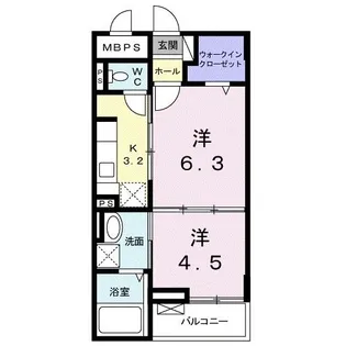 グリシーヌ【2階】の間取り